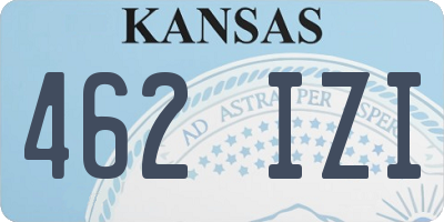 KS license plate 462IZI