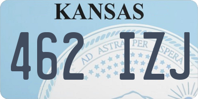 KS license plate 462IZJ