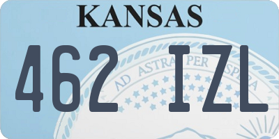 KS license plate 462IZL