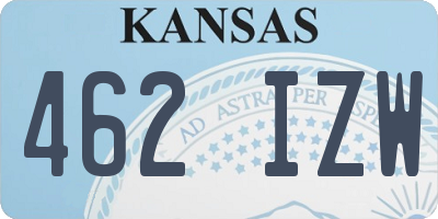 KS license plate 462IZW