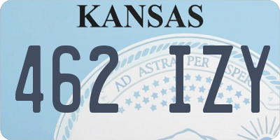 KS license plate 462IZY