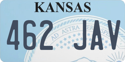 KS license plate 462JAV