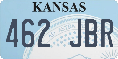 KS license plate 462JBR