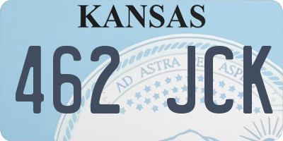 KS license plate 462JCK