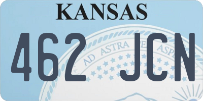 KS license plate 462JCN