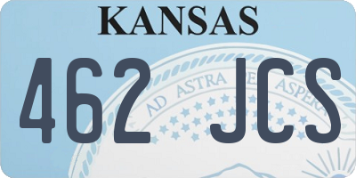 KS license plate 462JCS