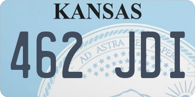KS license plate 462JDI