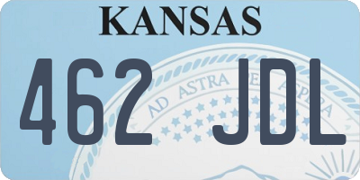 KS license plate 462JDL