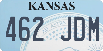 KS license plate 462JDM