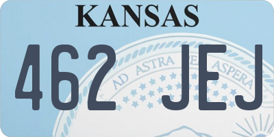 KS license plate 462JEJ