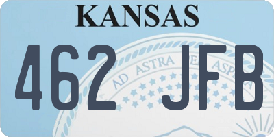 KS license plate 462JFB