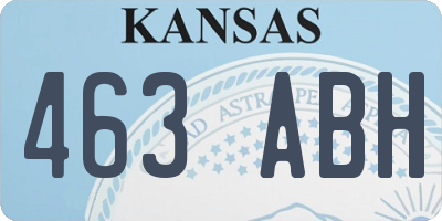 KS license plate 463ABH