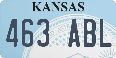 KS license plate 463ABL