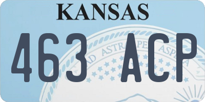 KS license plate 463ACP