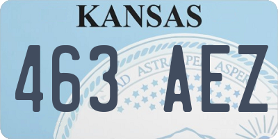 KS license plate 463AEZ