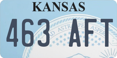 KS license plate 463AFT