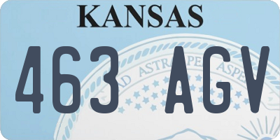 KS license plate 463AGV
