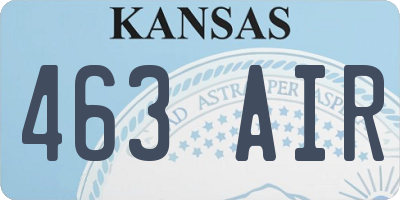 KS license plate 463AIR