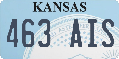 KS license plate 463AIS