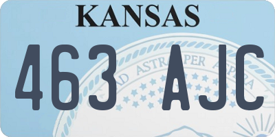 KS license plate 463AJC