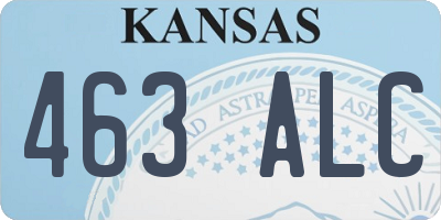 KS license plate 463ALC