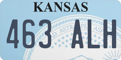 KS license plate 463ALH