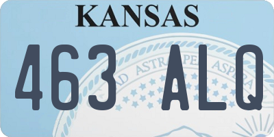 KS license plate 463ALQ