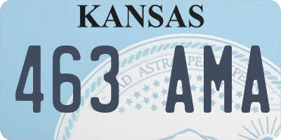 KS license plate 463AMA