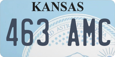 KS license plate 463AMC