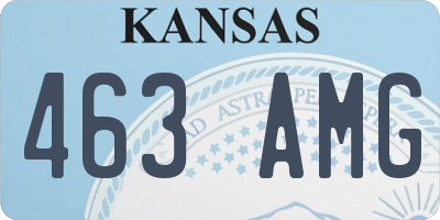 KS license plate 463AMG