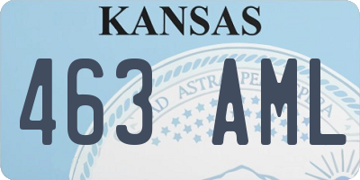 KS license plate 463AML