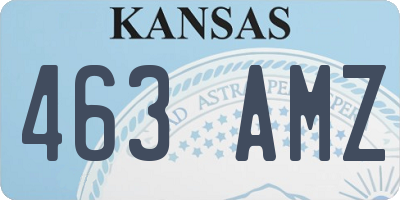 KS license plate 463AMZ
