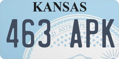KS license plate 463APK