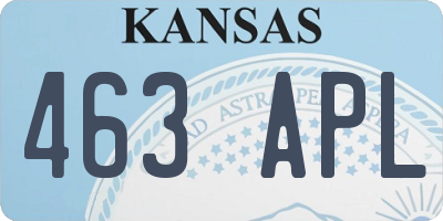 KS license plate 463APL