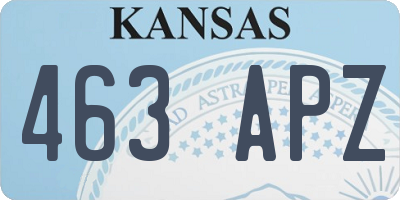 KS license plate 463APZ