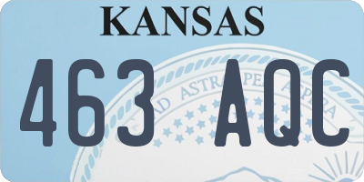 KS license plate 463AQC