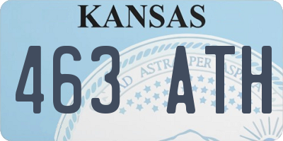 KS license plate 463ATH