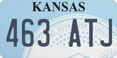 KS license plate 463ATJ