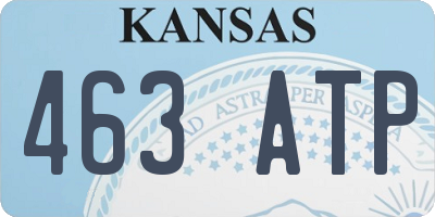 KS license plate 463ATP