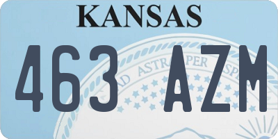 KS license plate 463AZM