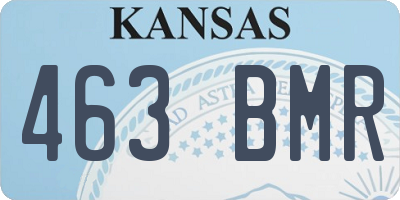 KS license plate 463BMR