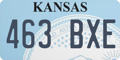 KS license plate 463BXE