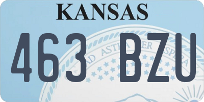 KS license plate 463BZU