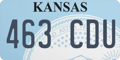 KS license plate 463CDU