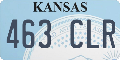 KS license plate 463CLR