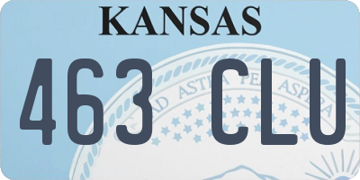 KS license plate 463CLU