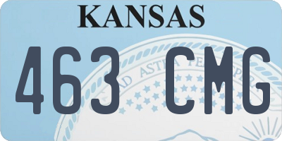 KS license plate 463CMG
