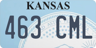 KS license plate 463CML