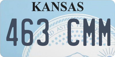 KS license plate 463CMM