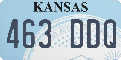 KS license plate 463DDQ